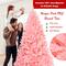 Costway 7.5ft. Unlit Pink Full Fir Artificial Christmas Tree